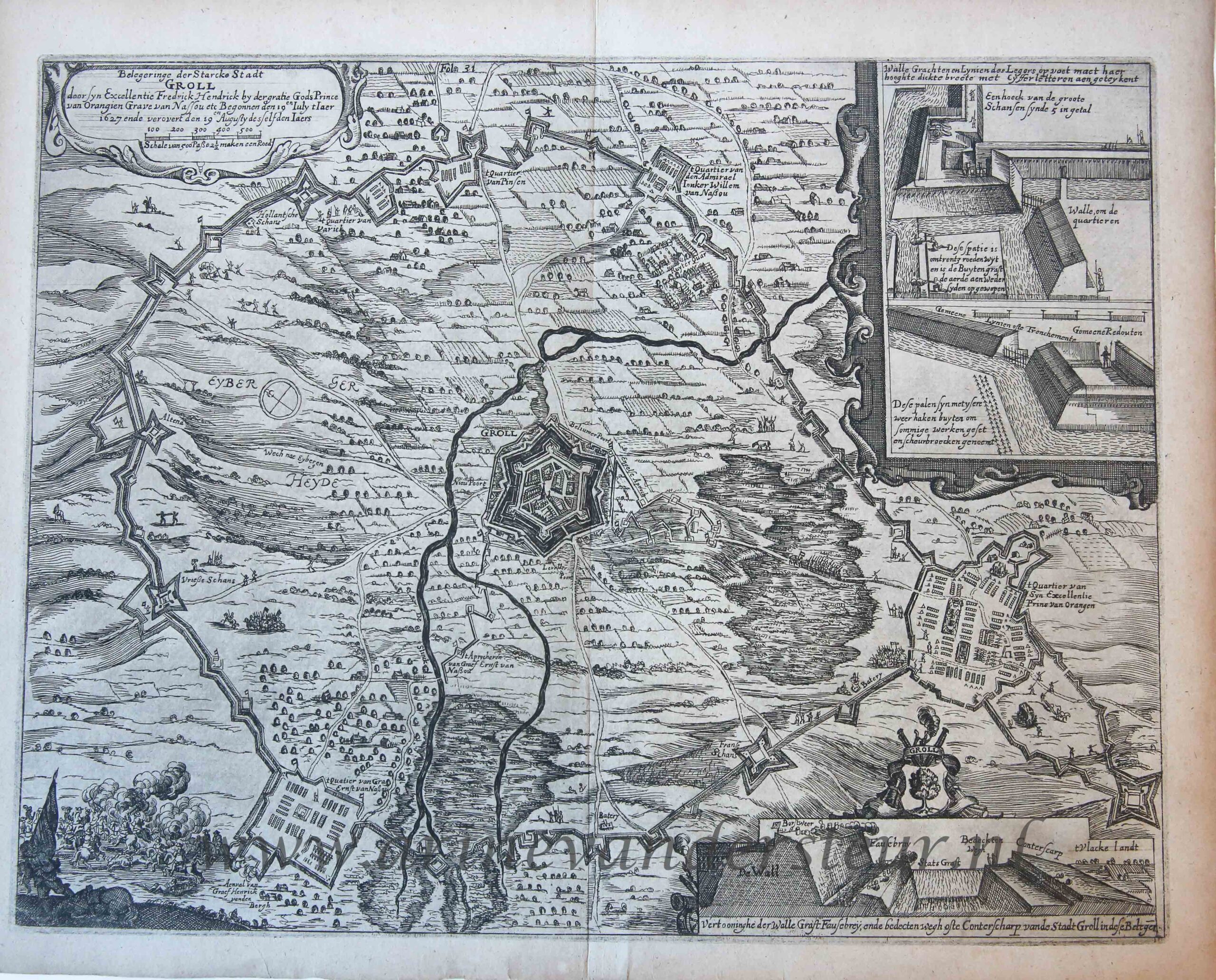'Belegeringe der Starcke Stadt Groll'; Siege of Groenlo, 1627