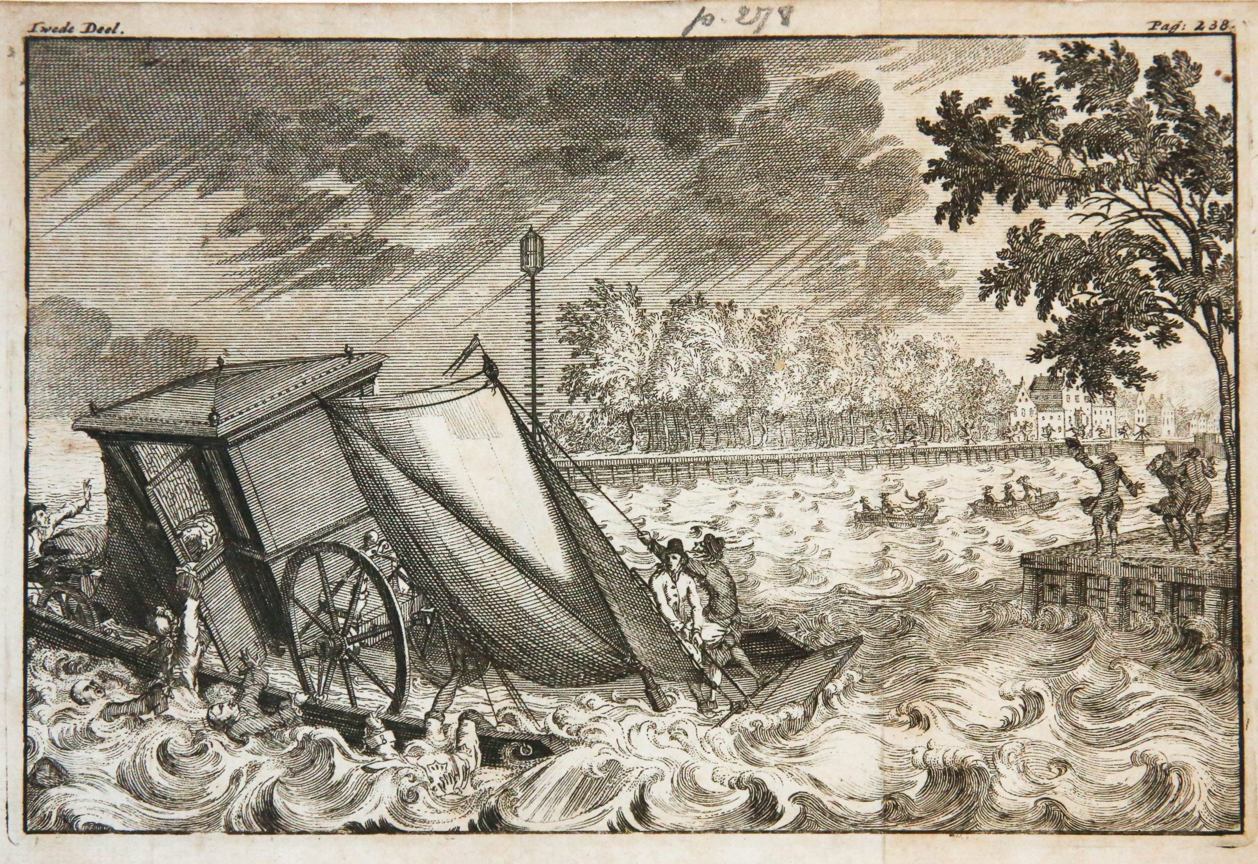 Verdrinken van Johan Willem Friso, death by drowning of Prince John William Friso, 1711.