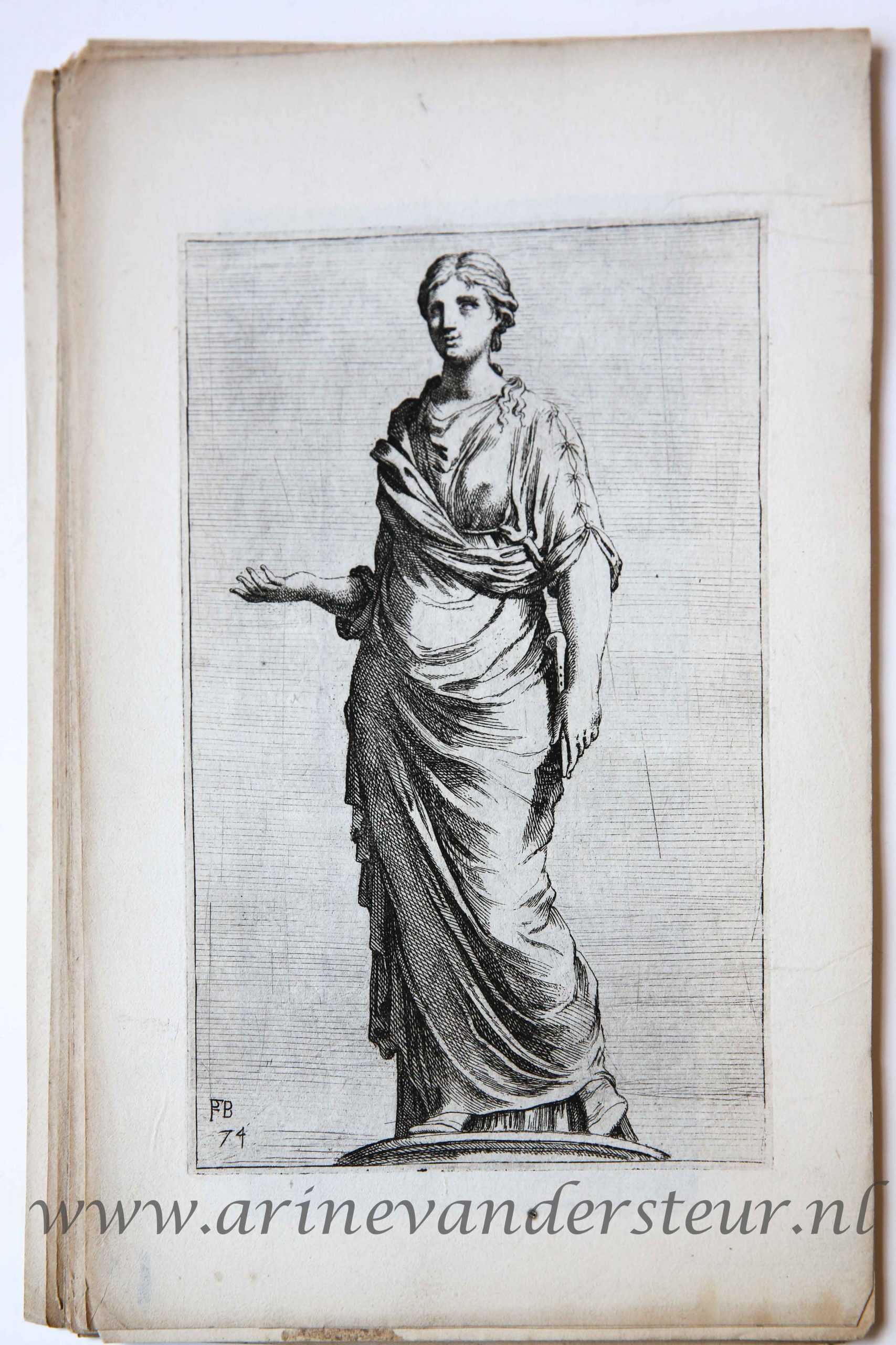 [Antique print, etching/ets, Rome] Musa in Capitolio ['Segmenta nobilium signorum et statuarum.'], published 1638.