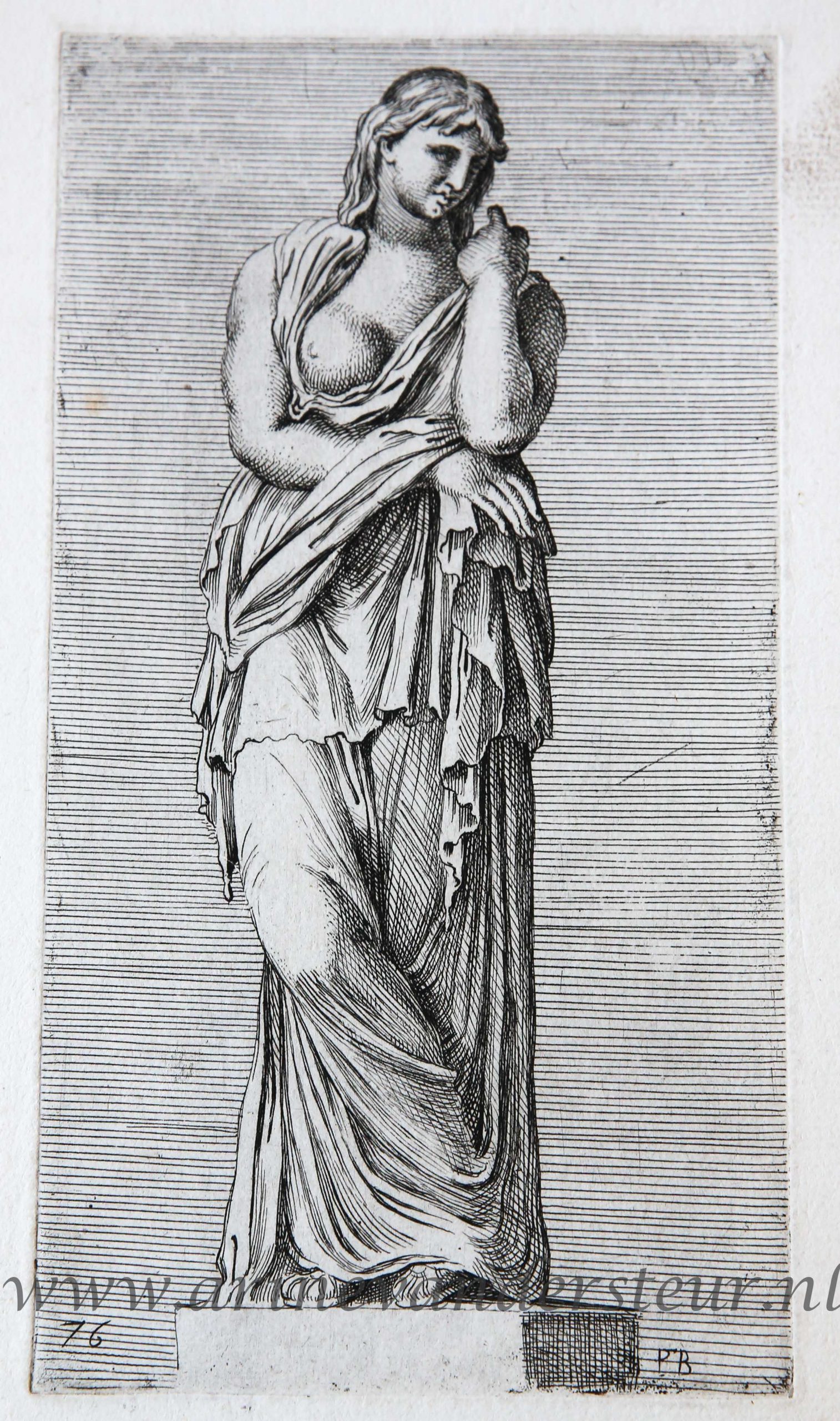[Antique print, etching/ets, Rome] Vetruria or Silence ['Segmenta nobilium signorum et statuarum.'], published 1638.