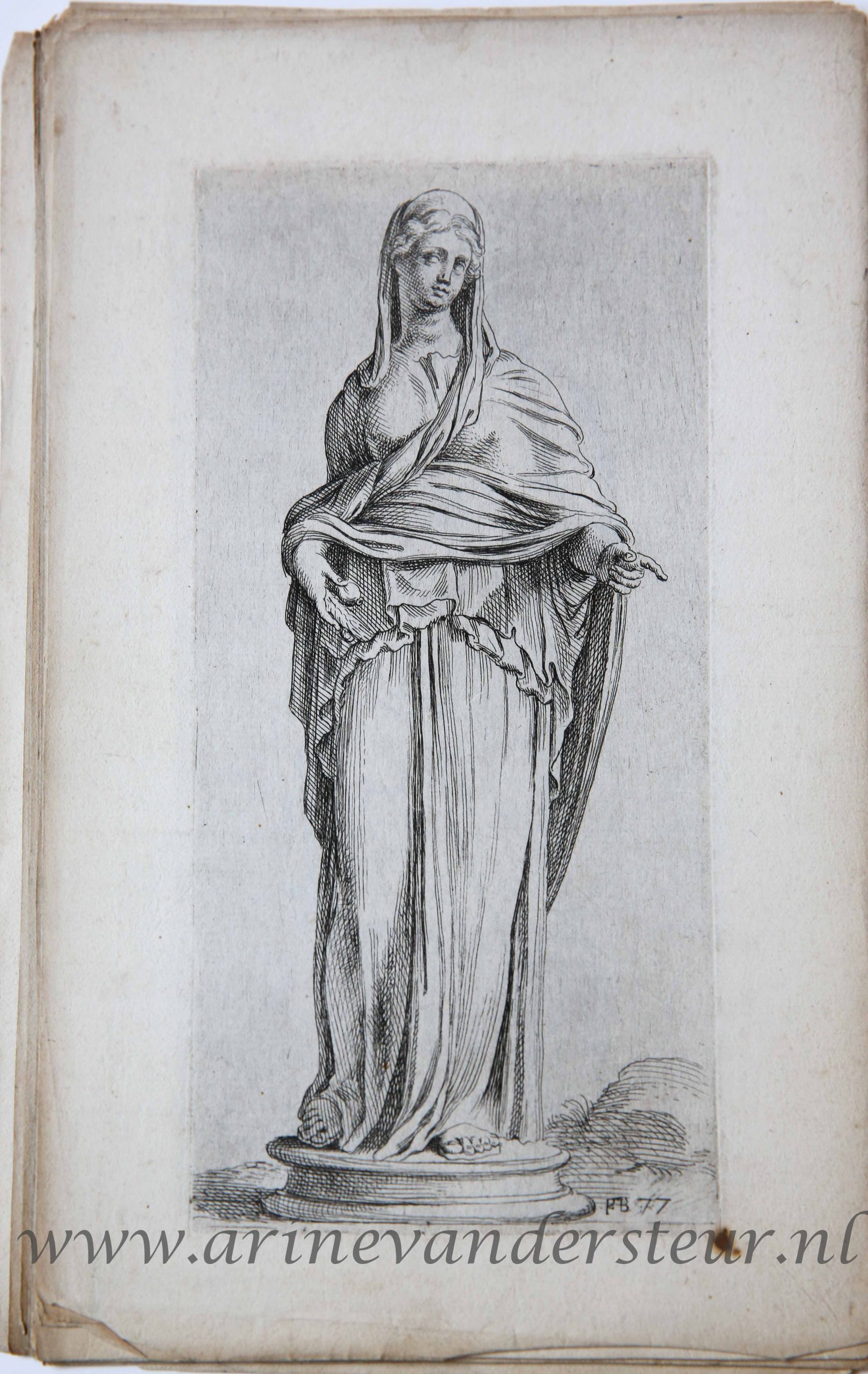 [Antique print, etching/ets, Rome] Ceres Borghese ['Segmenta nobilium signorum et statuarum.'], published 1638.