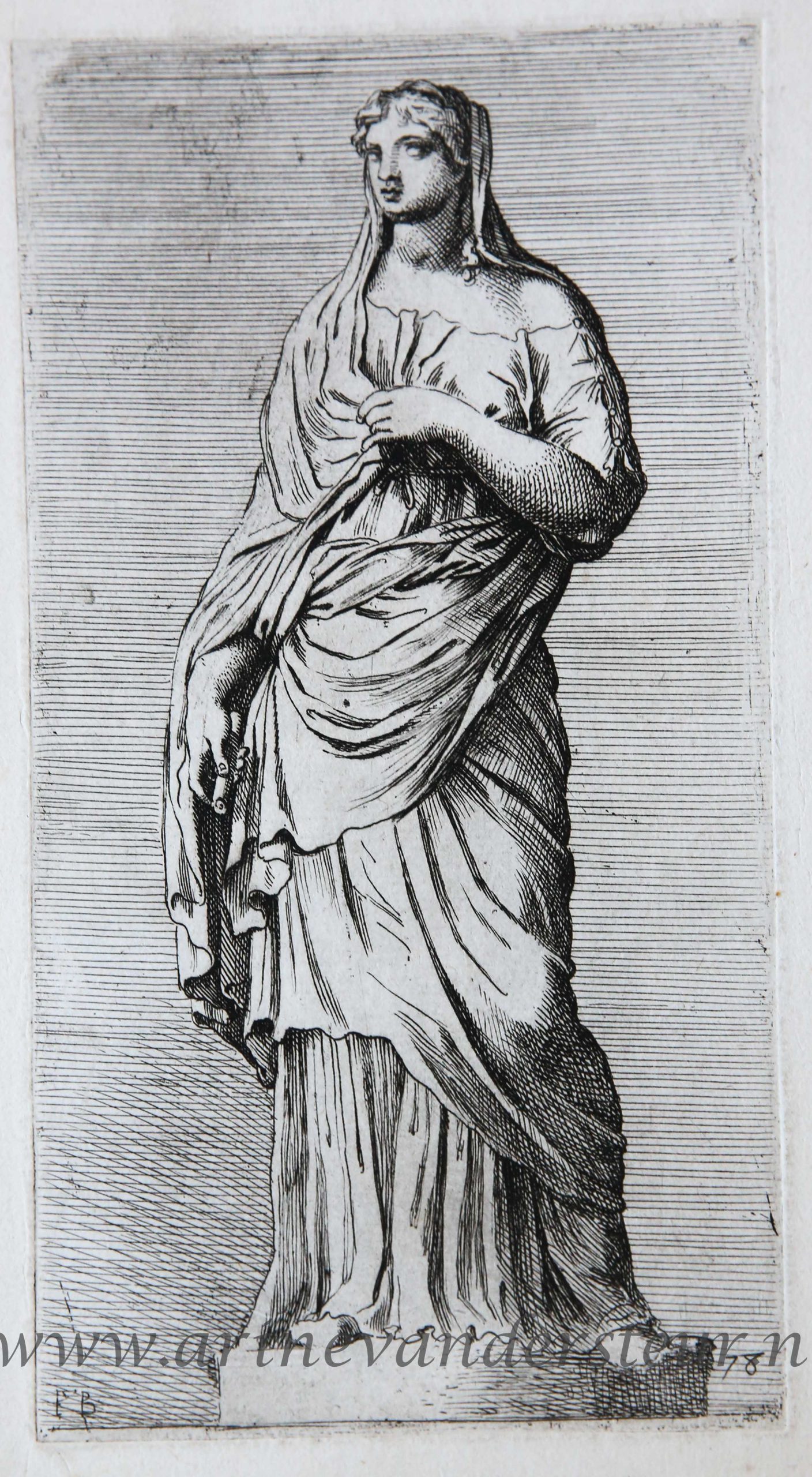 [Antique print, etching/ets, Rome] Medici Sybil ['Segmenta nobilium signorum et statuarum.'], published 1638.