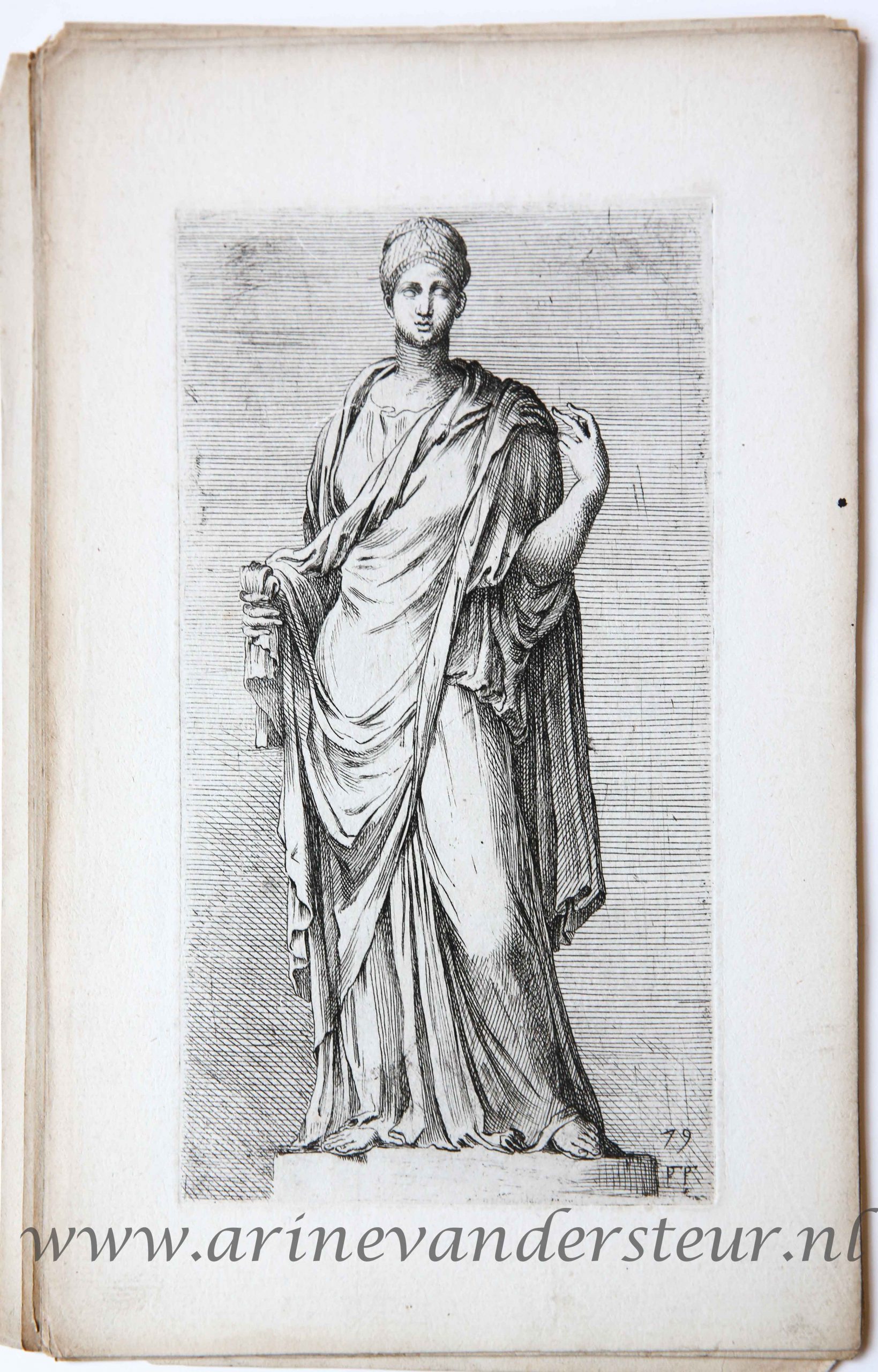 [Antique print, etching/ets, Rome] Medici Agrippina ['Segmenta nobilium signorum et statuarum.'], published 1638.
