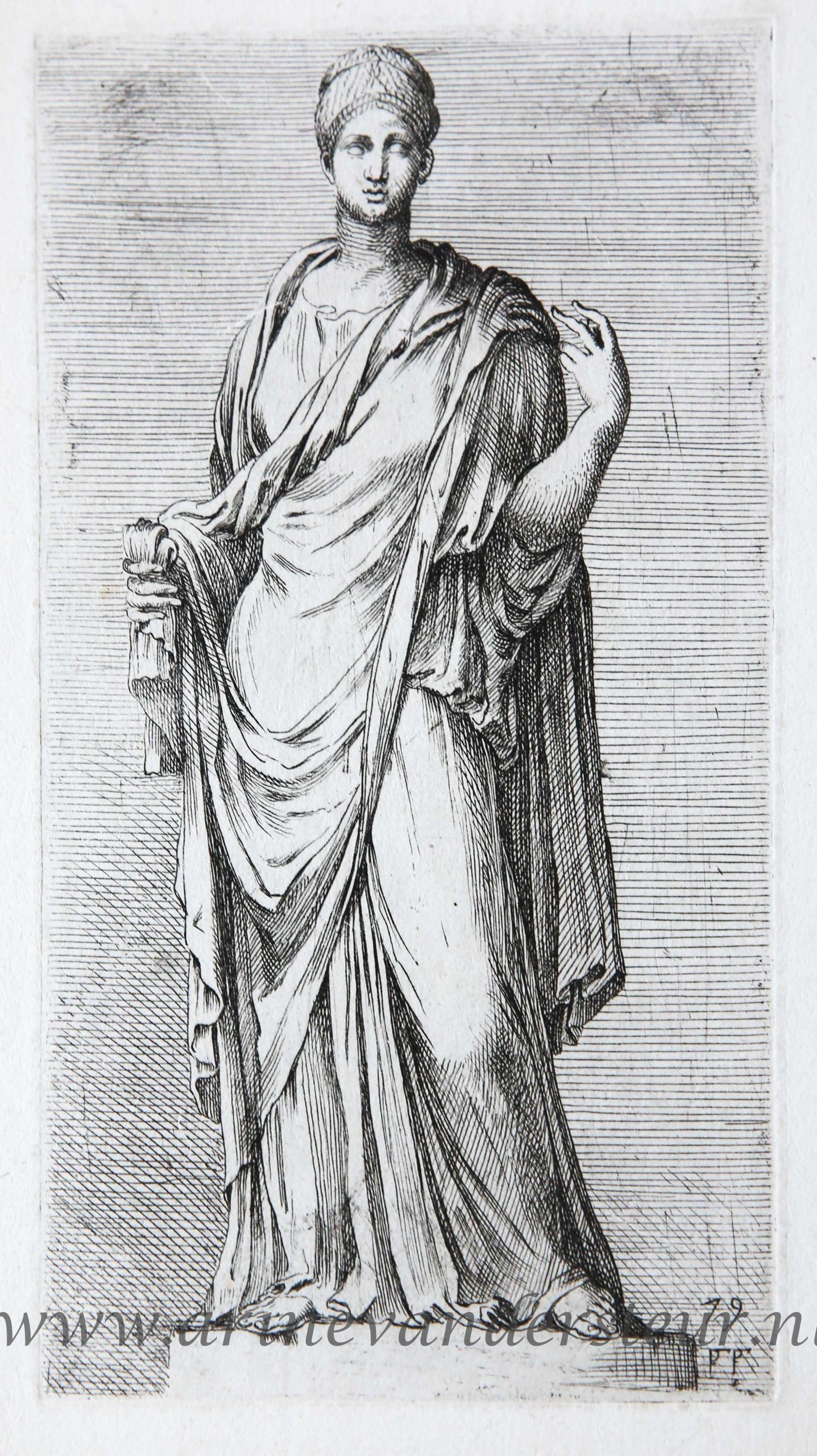 [Antique print, etching/ets, Rome] Medici Agrippina ['Segmenta nobilium signorum et statuarum.'], published 1638.