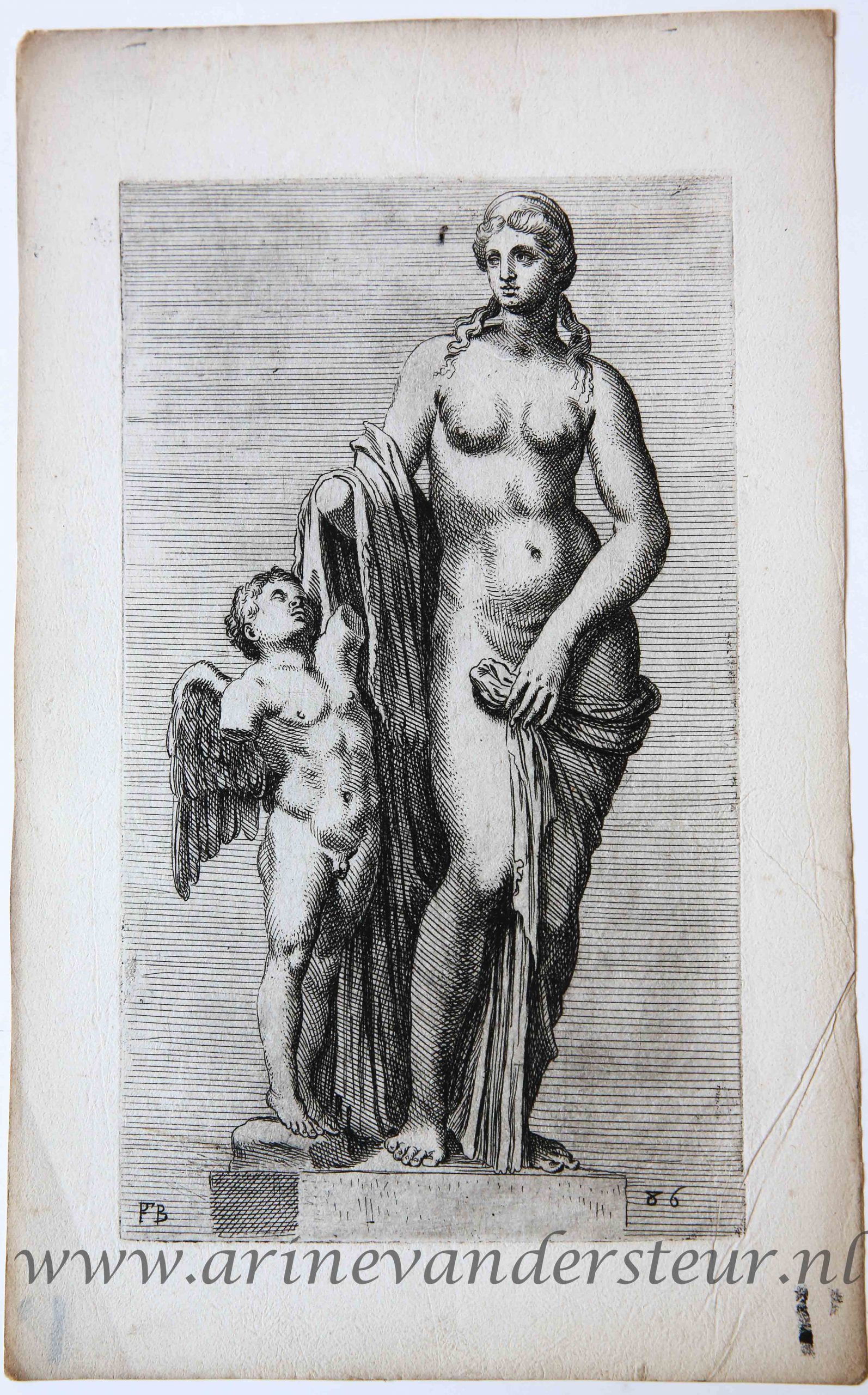 [Antique print, etching/ets, Rome] Venus Felix ['Segmenta nobilium signorum et statuarum.'], published 1638.