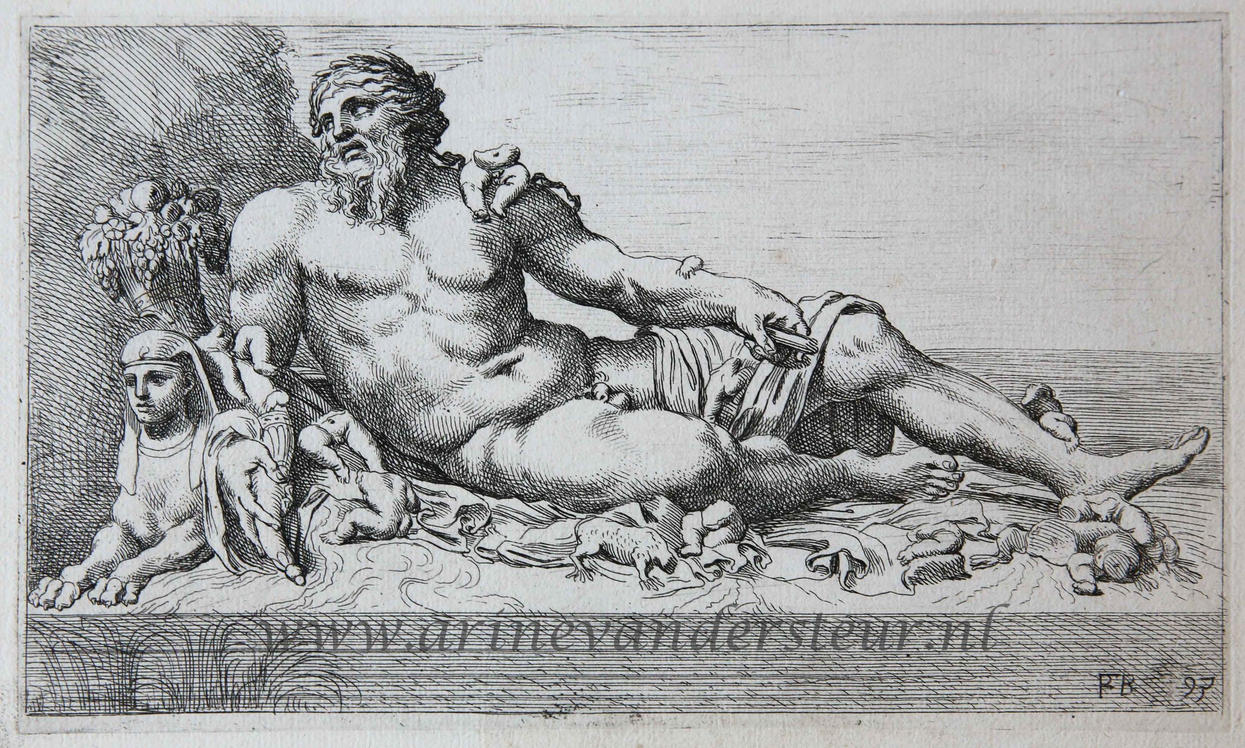 [Antique print, etching/ets, Rome] The Nile / De Nijl ['Segmenta nobilium signorum et statuarum.'], published 1638.
