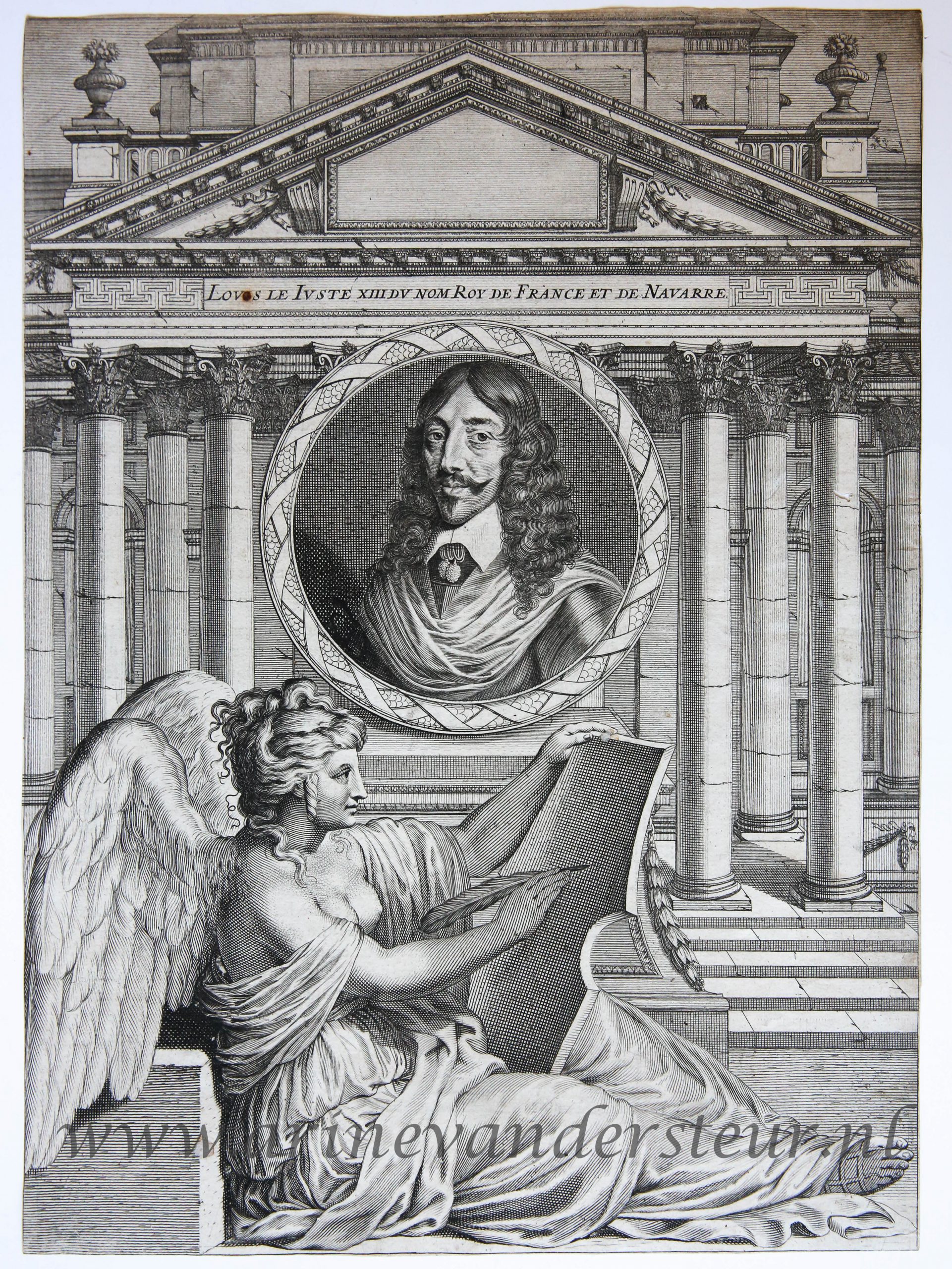 [Antique print, etching/ets] LOVIS LE IVSTE XIII DU NOM ROY DE FRANCE ET NAVARRE/Lodewijk XIII (Lodewijk de 13e), koning van Frankrijk en van Navarra, published 1649.