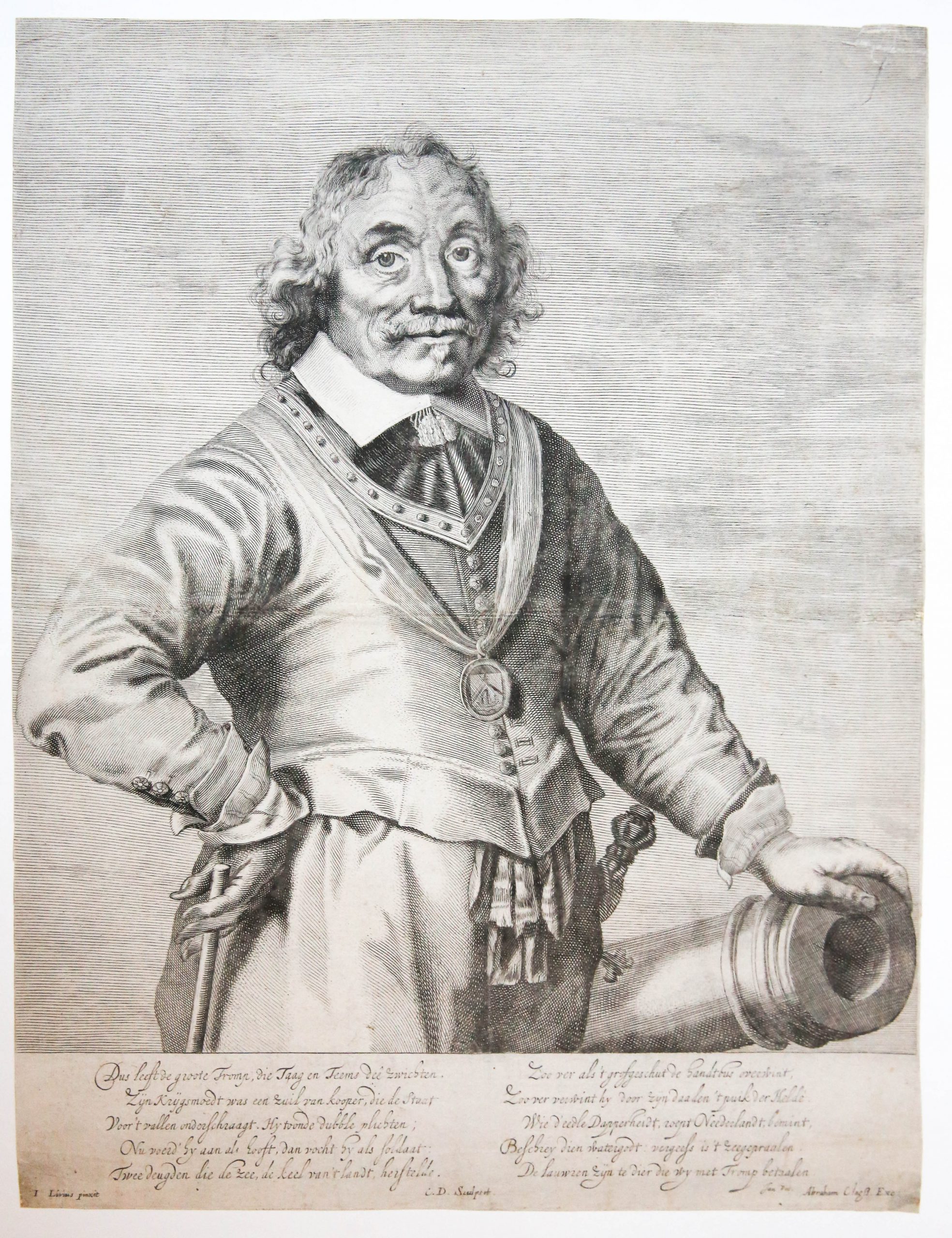 [Original engraving/gravure] Portrait of Admiral Maarten Harpertsz. Tromp.