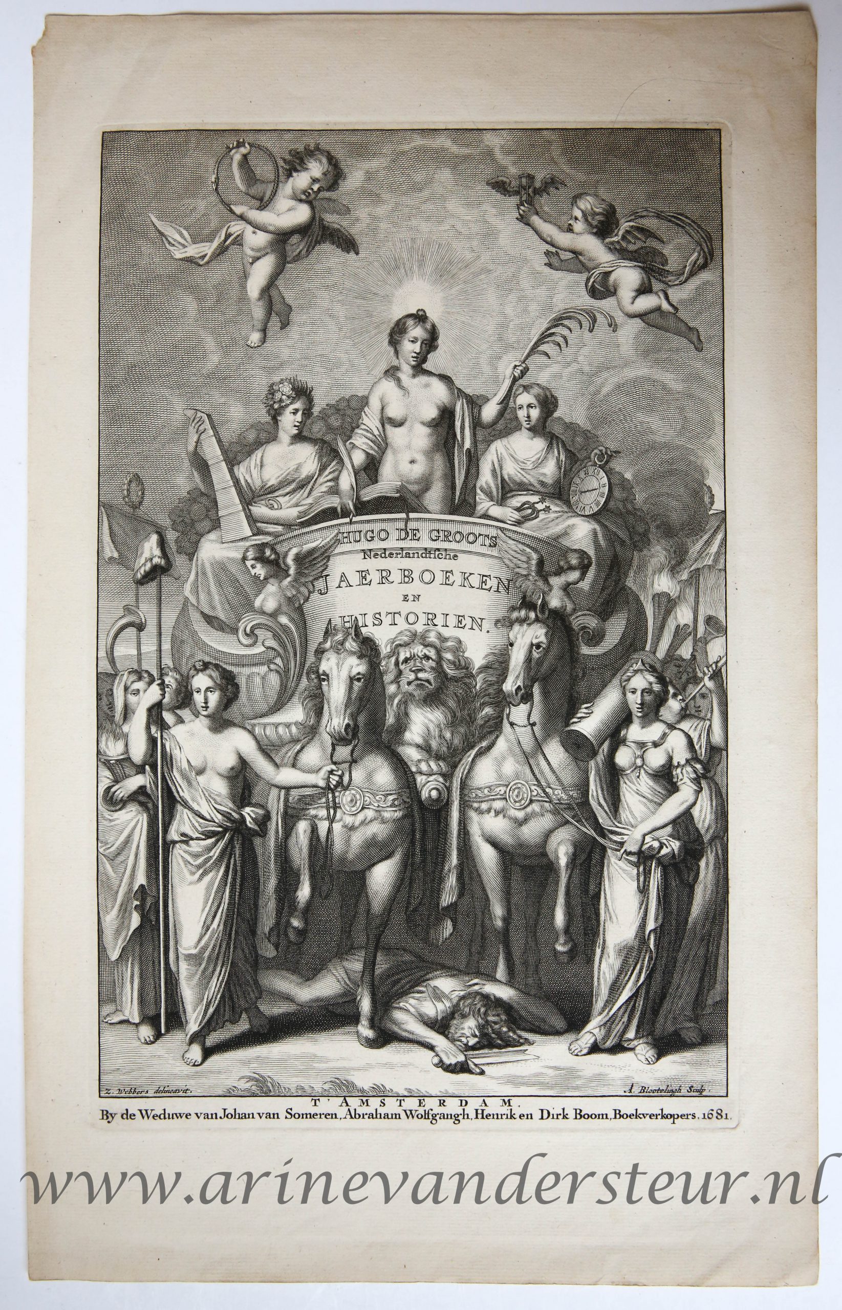 [Antique title page, 1681] Nederlandtsche Jaerboeken en historien, published 1681, 1 p.