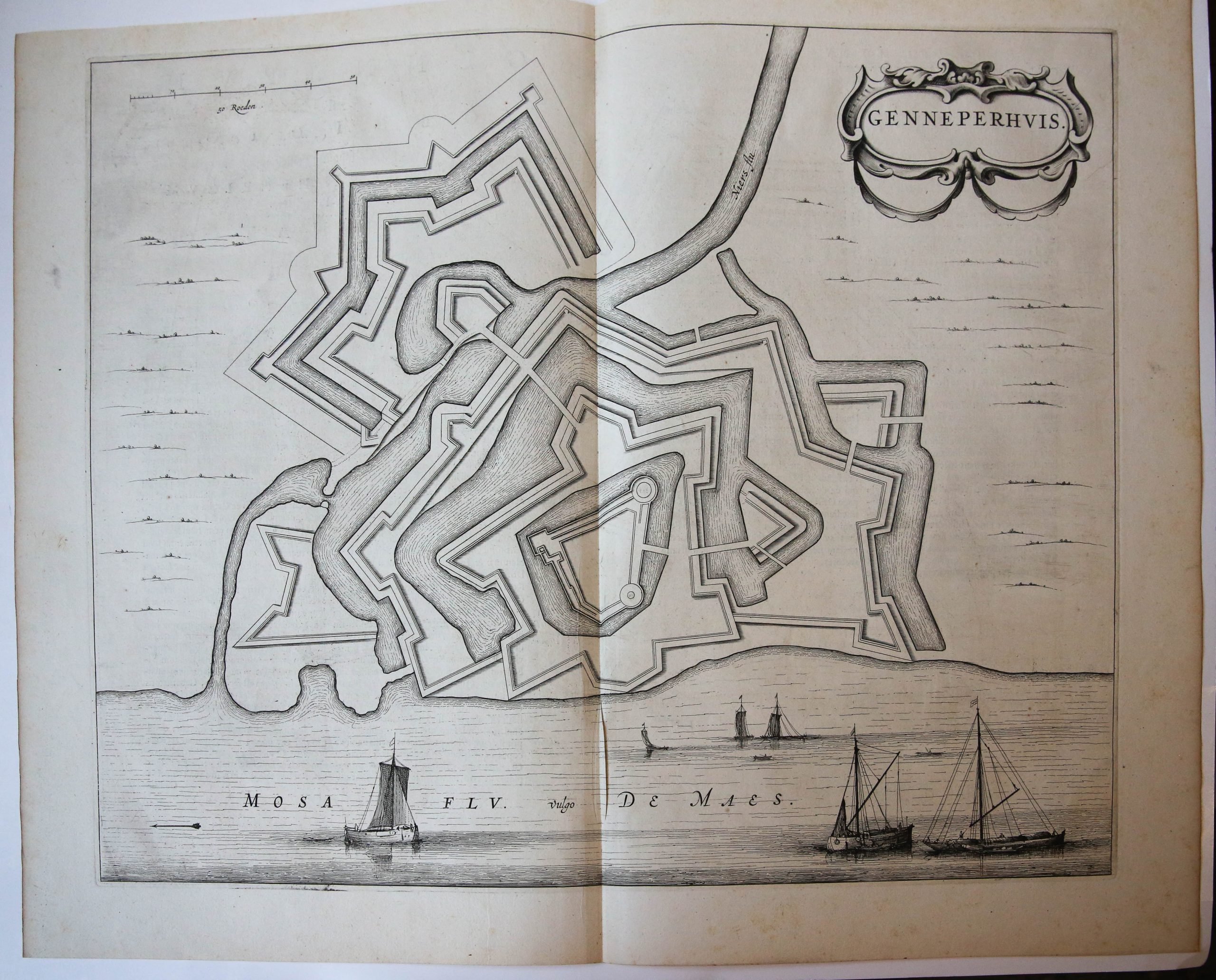 [Engraved carthography/gegraveerde kaart] 'GENNEPERHVIS'; Genneperhuis, 1649.