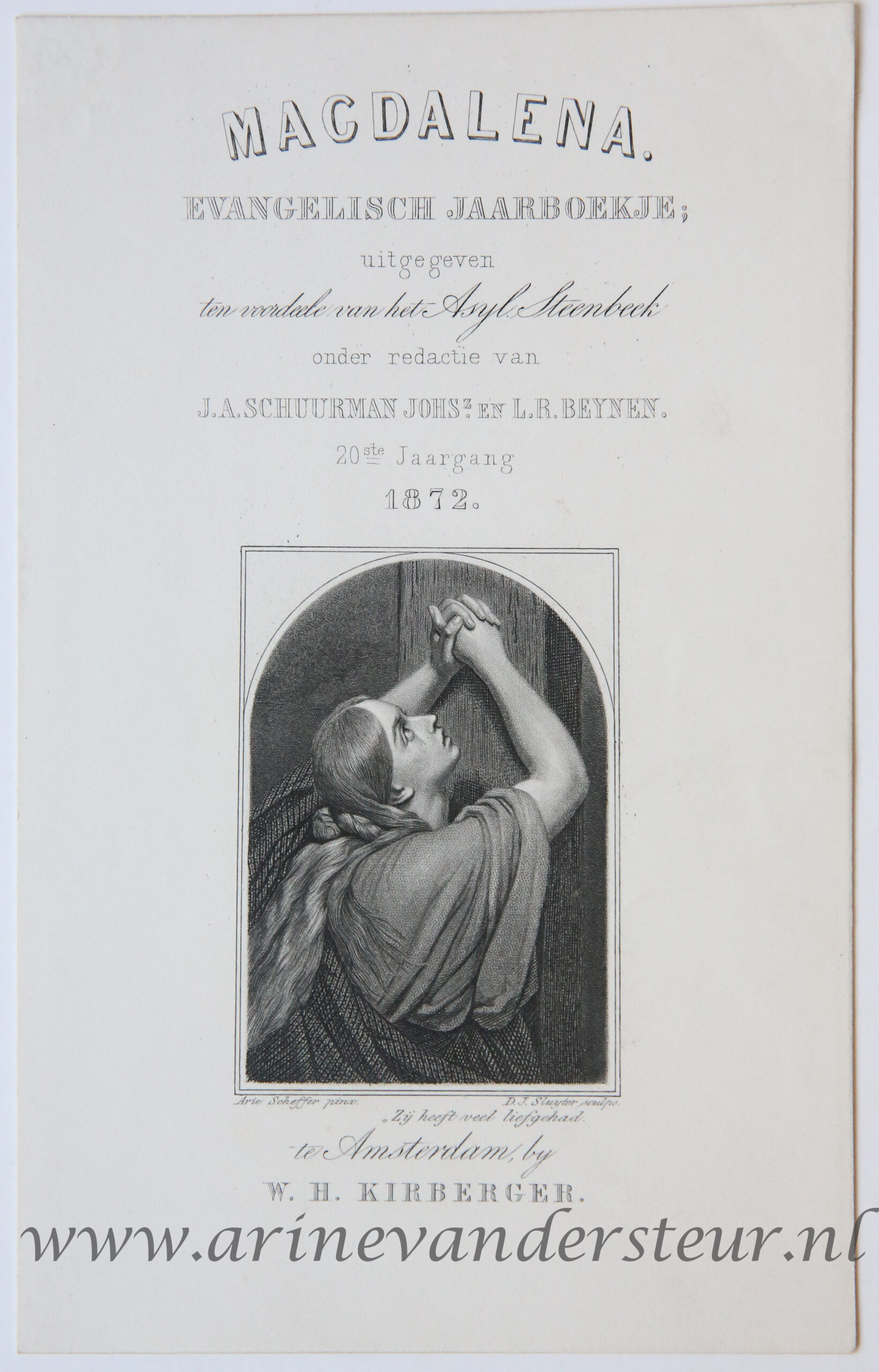 [Antique title page, 1872] MAGDALENA, published 1872, 1 p.