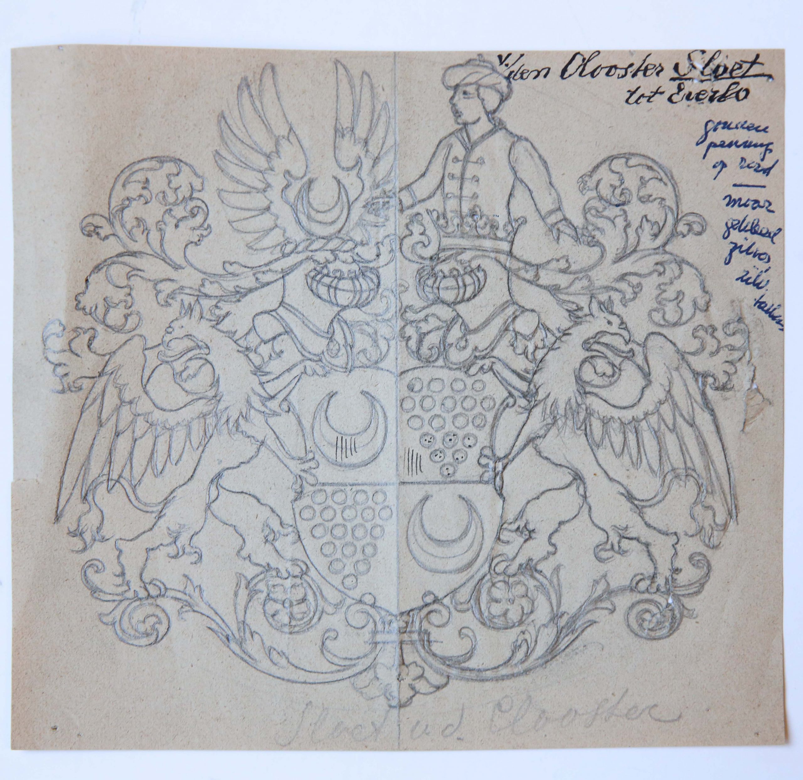 Ontwerp Wapenkaart/Coat of Arms: Sloet van den Clooster (tot Everlo).