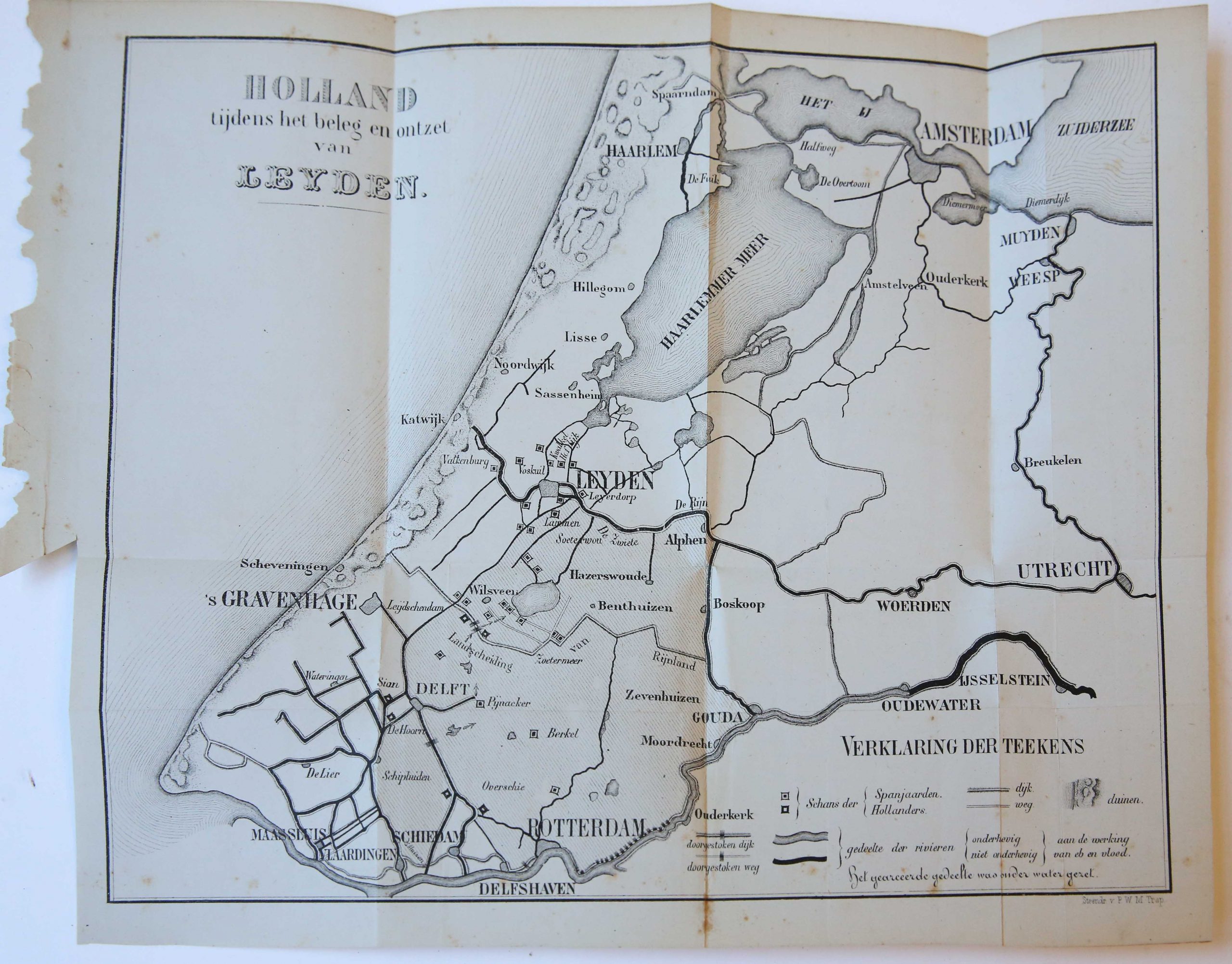 Cartography/Map: Holland tijdens het beleg en ontzet van Leyden.