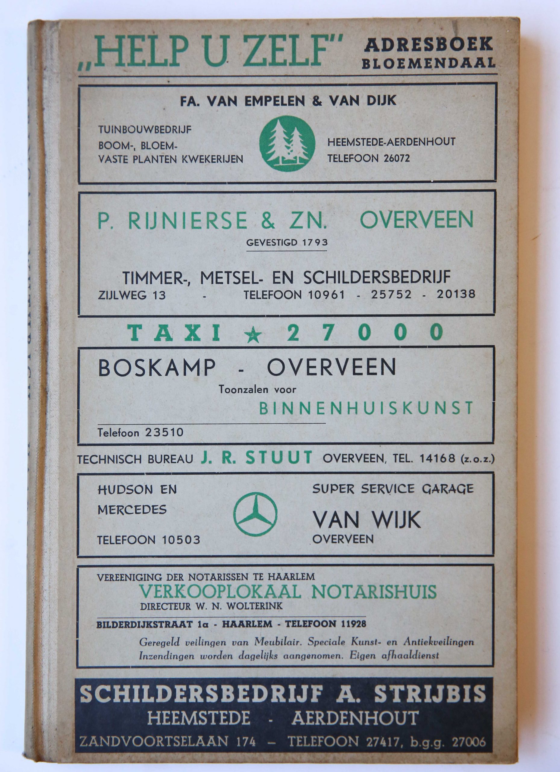 Help U Zelf / Adresboek van Bloemendaal, bijgewerkt tot 1 juni 1951, G. Eikelenboom & Zoon, Haarlem, 143 pp.