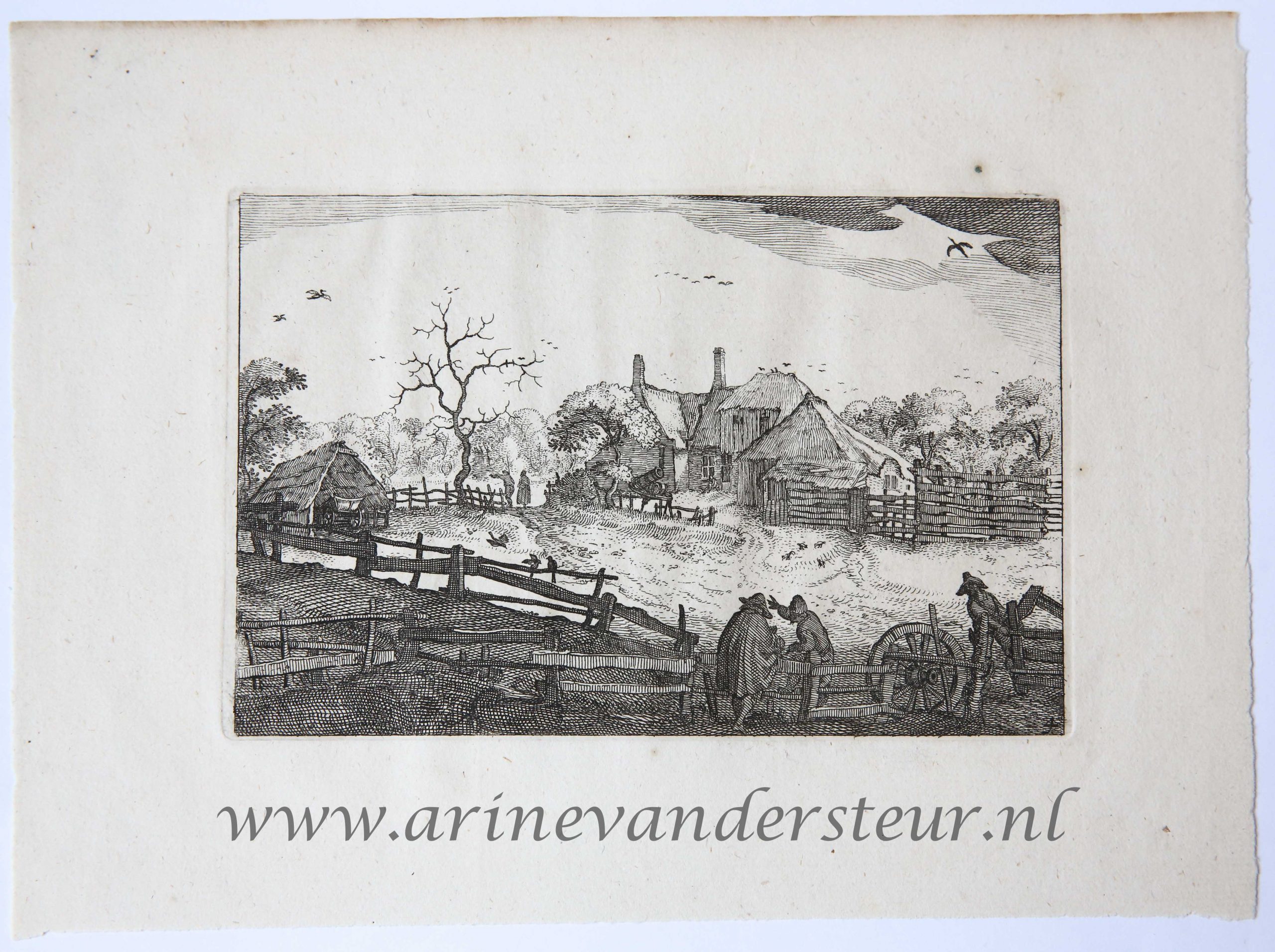 [Antique print, etching/ets] View of the 'Paters herberg' /Gezicht op de Paters Herbergh bij Haarlem. Date of publishing 1728.