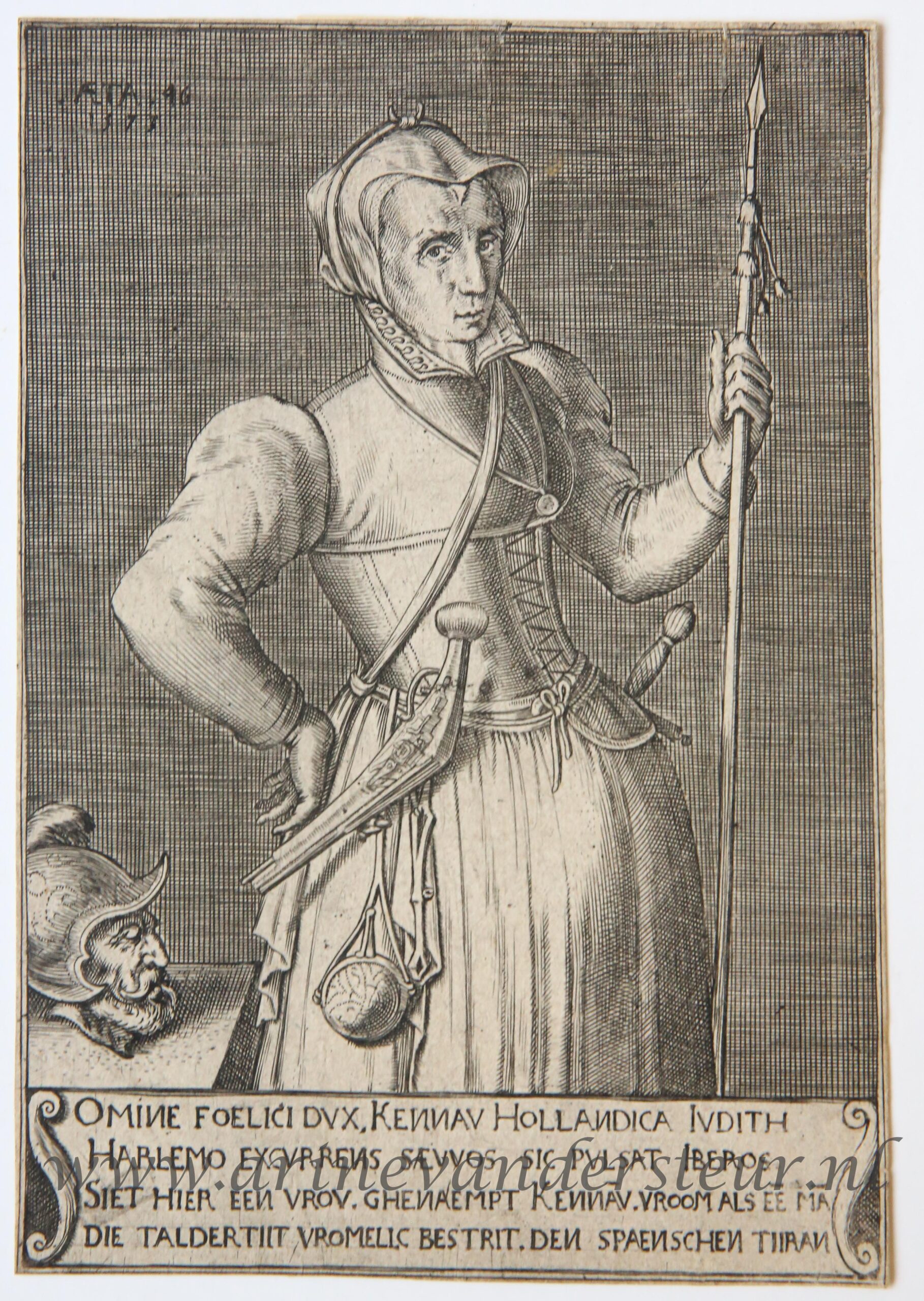 [Antique print, engraving] Kenau Simons Hasselaer (portrait of), ca 1600-1650.