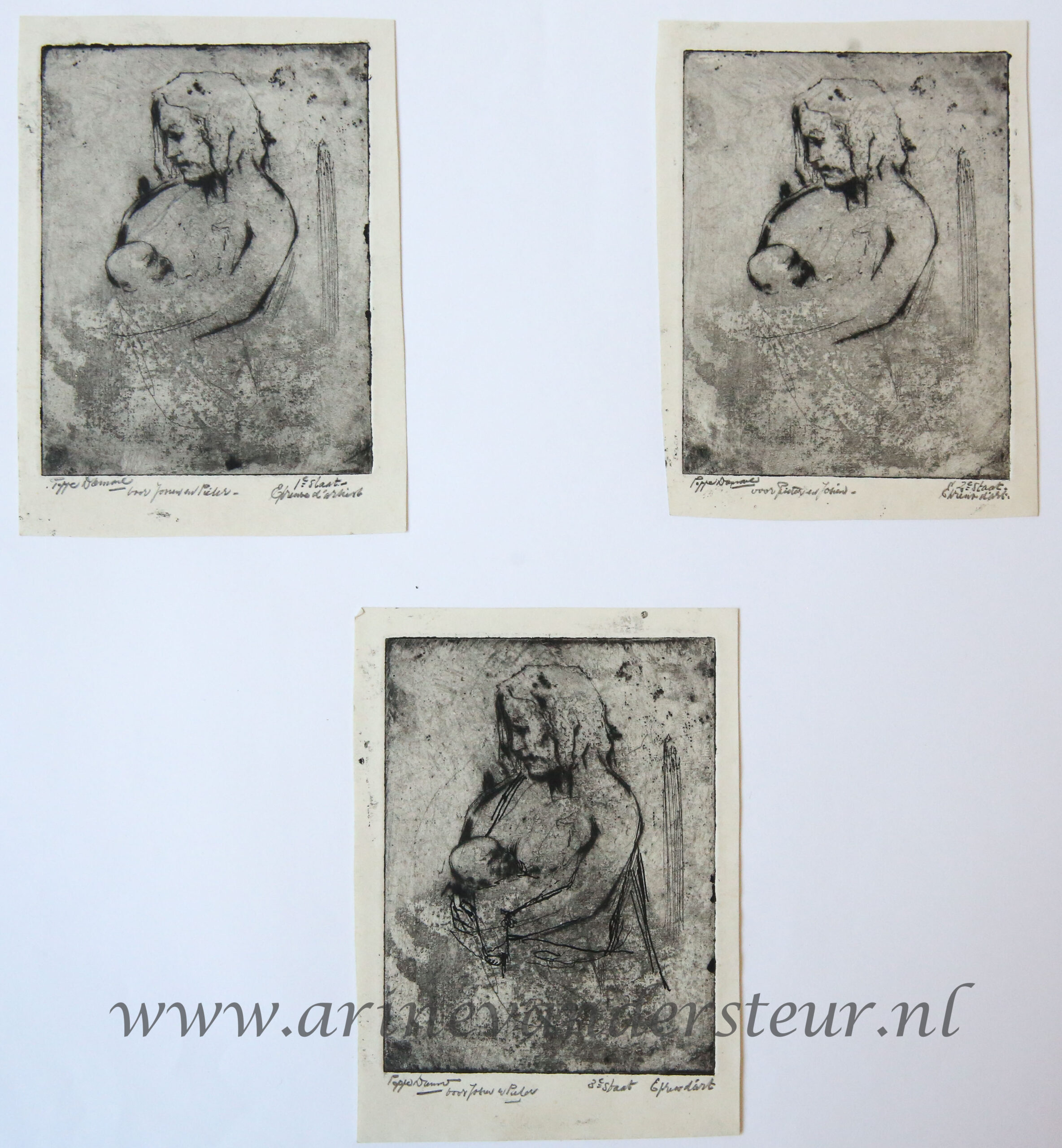 [Original etchings] Mother and child, 1954.
