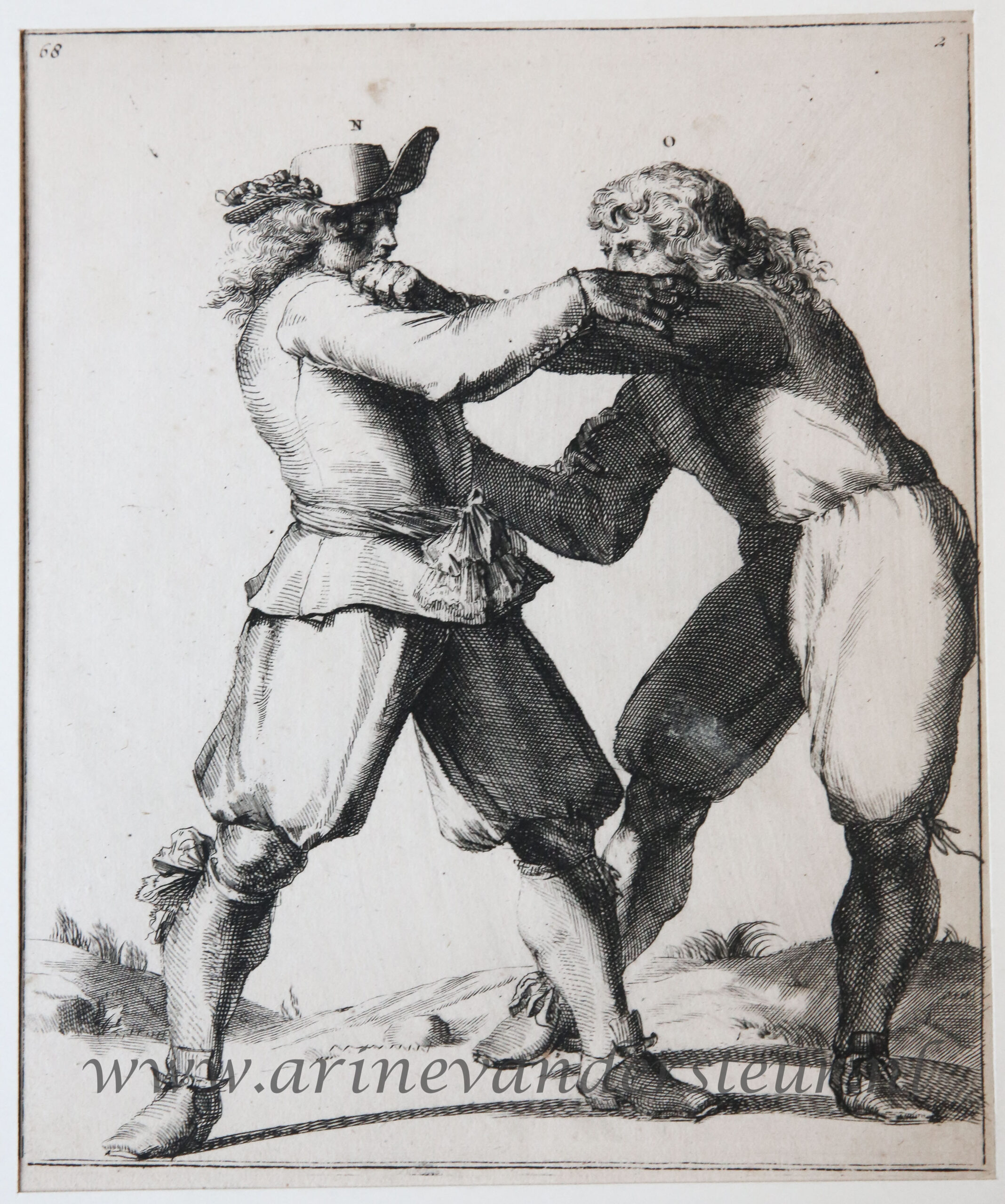 Two wrestlers [Klare Onderrichtinge der Voortreffelijcke Worstel-Konst], 1674.