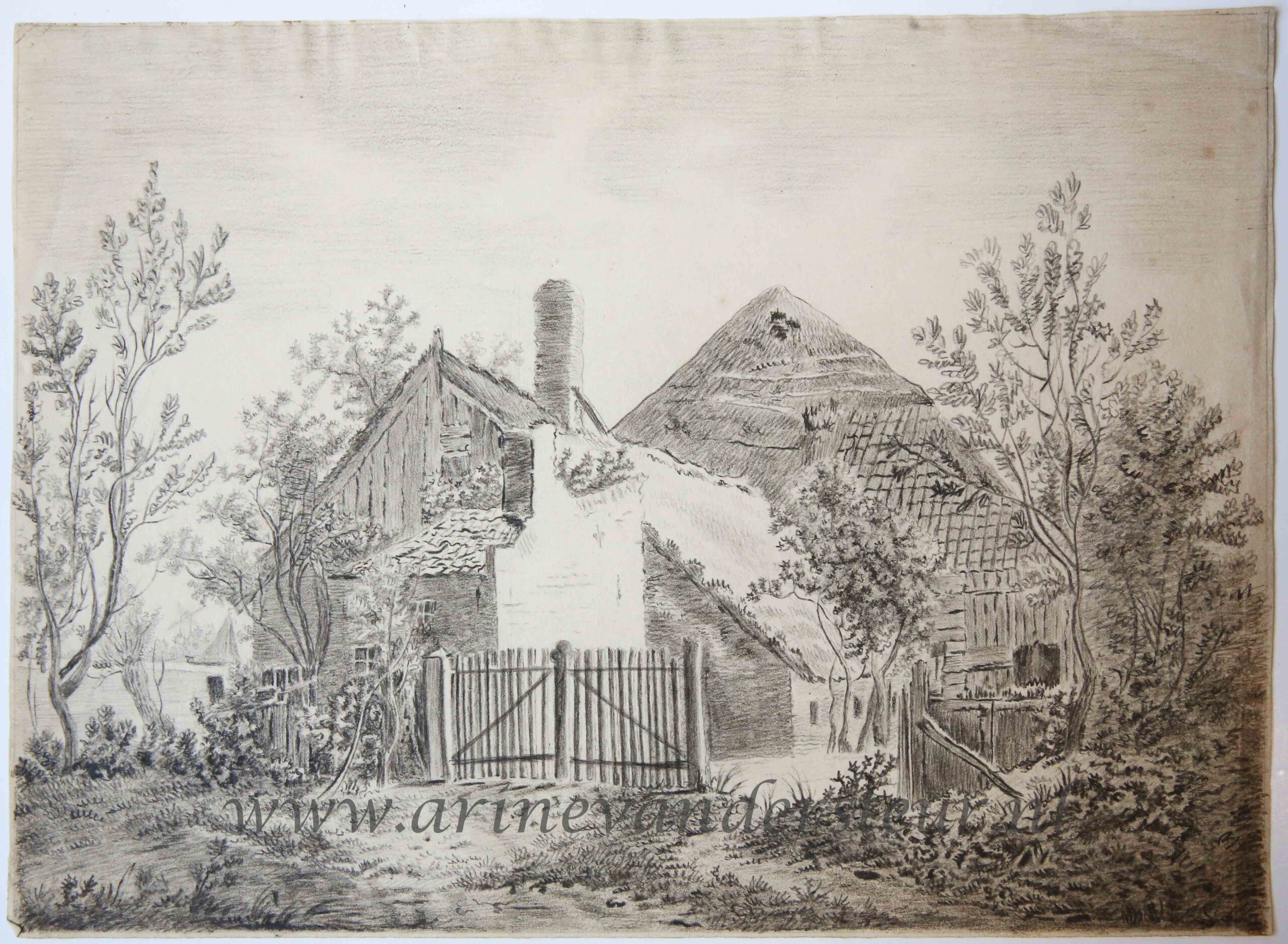 [Antique drawing] A farmer house (boerenhoeve), ca. 1850-1900.