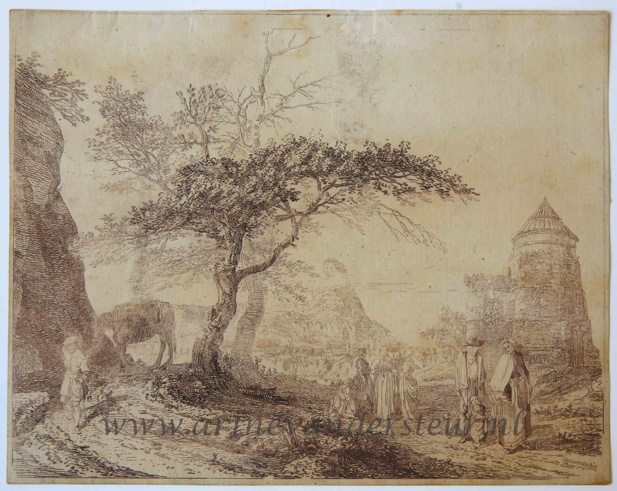 [Original etching] Landscape near Edinburgh [set of small horizontal Scottish views], ca 1740-1765.