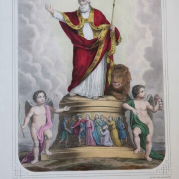 [Handcolored lithograph] S. PUBBLIO MART. PRIMO VESCOVO DI MALTA / patrono della parrocchia della floriana, ca. 1850-1860.