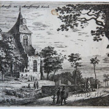 [Antique print, etching] De Maersse en Maersseveense Kerk/ Kerk van Maarsseveen, Maarssen, ca. 1650.