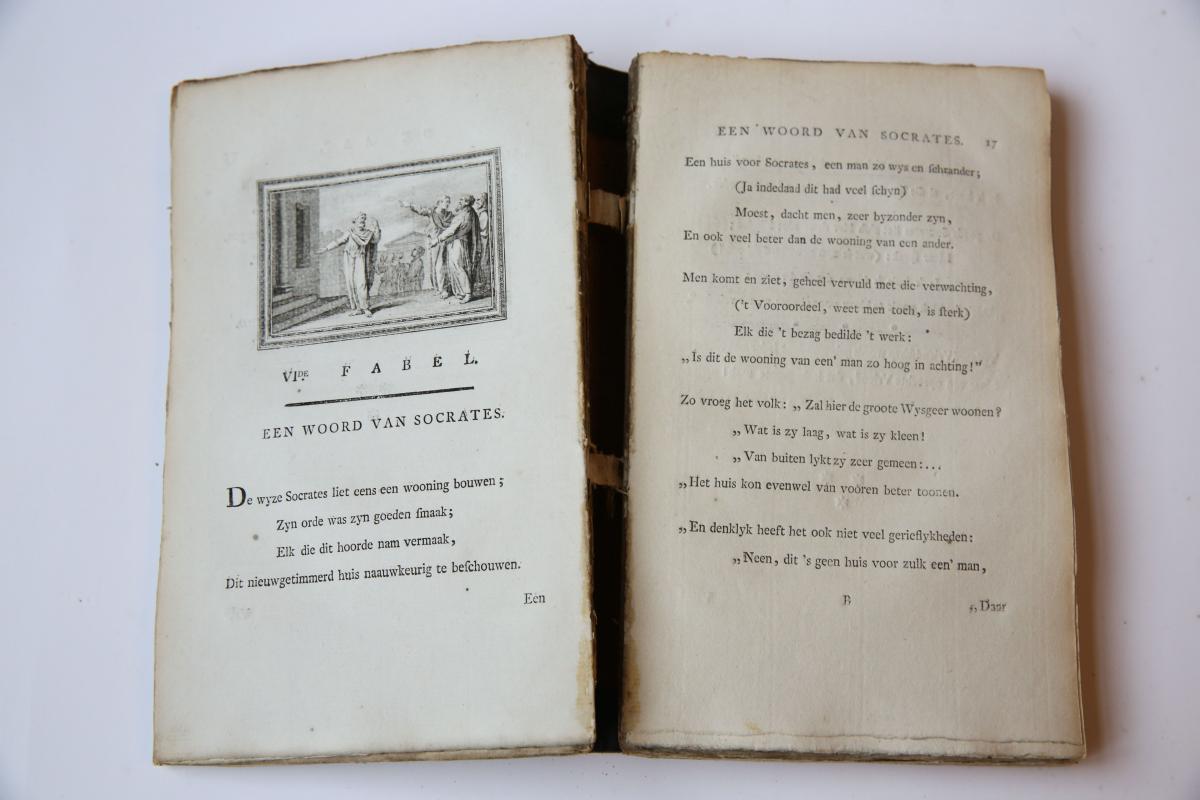 Fabelen, uitgegeven door E. Bekker Wed. A. Wolff en A. Deken. Den Haag, Isaac van Cleef, 1784.
