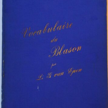 Vocabulaire du blason. Den Haag 1897. Geb., 76 p.
