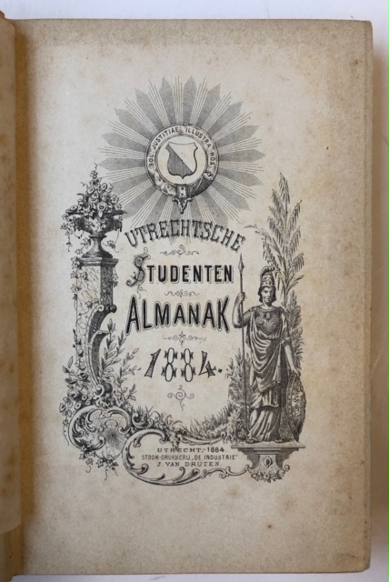 Utrechtsche Studenten Almanak 1884, Utrecht J. van Druten 1884, 407 pp.