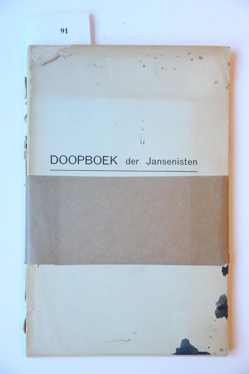 Doopboek der Jansenisten kerk in de Juffrouw Idastraat te 's-Gravenhage. Z.p., z.j. [ca. 1908]. 167 p.