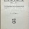 Music, 1911, Bio-bibliographic Dictionary | Muzikaal Nederland. 1850-1910, J.L. Beijers: Utrecht, 1911, 201 pp.
