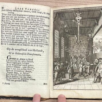 Dutch Literature, 1707, Vondel | J. v. Vondels Palamedes of Vermoorde Onnozelheit, Treurspel, Met aenteekeningen uit 's Dichters mondt opgeschreven. t' Amersfoort, By Pieter Brakman, 1707, 3 parts in 1 volume.