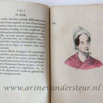 Le lavater des dames, avec 30 figures coloriees. Paris, 1836, 76 pp. FIRST EDITION with 30 handcoloured engravings.