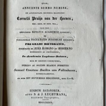 [Dissertation 1895] Het leven van Mr. Paulus Buys, advocaat van den lande van Holland. Academisch proefschrift [...] Leiden P.W.M. Trap 1895, 13+191 pp.