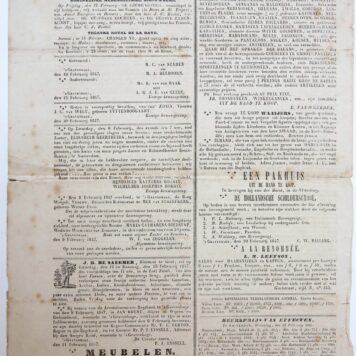 [Newspaper/Krant 1847] Dagblad van ’S Gravenhage Vrijdag, 12 Februarij 1847 No 19, 4 pp.