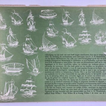 [Ship, Travel, M.S. ORANJE 1938] M.S. 'Oranje'. Brochure t.g.v. de tewaterlating op 8-9-1938 door koningin Wilhelmina, met uitvoerige beschrijving van het schip, foto's interieur, tekeningen, etc. 4° oblong, gedrukt bij Enschede Haarlem, 22 pag.