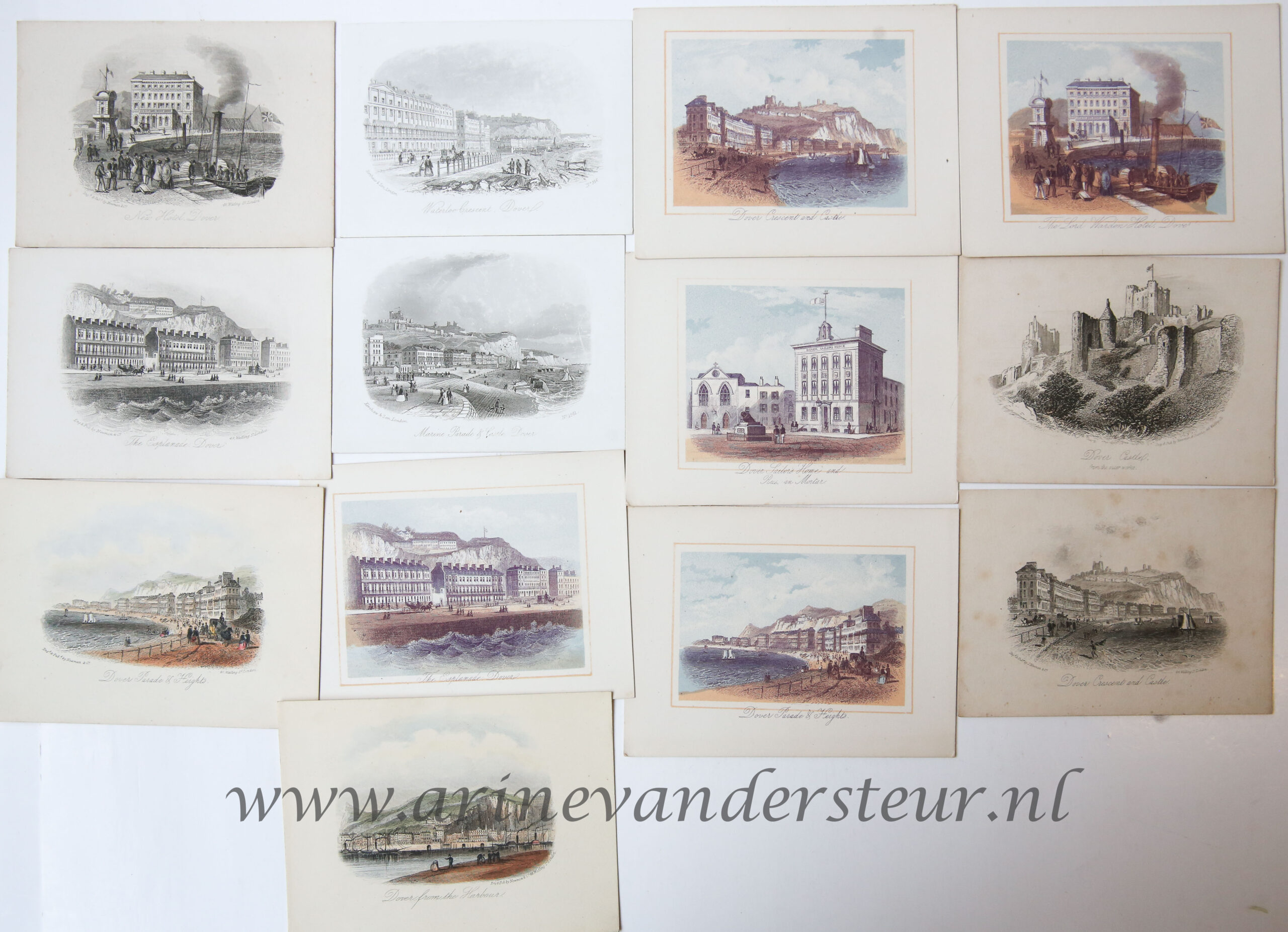 [Six etching and seven reproduction of prints of Dover, United Kingdom] Published by Newsman, Views of Dover, pusblished .