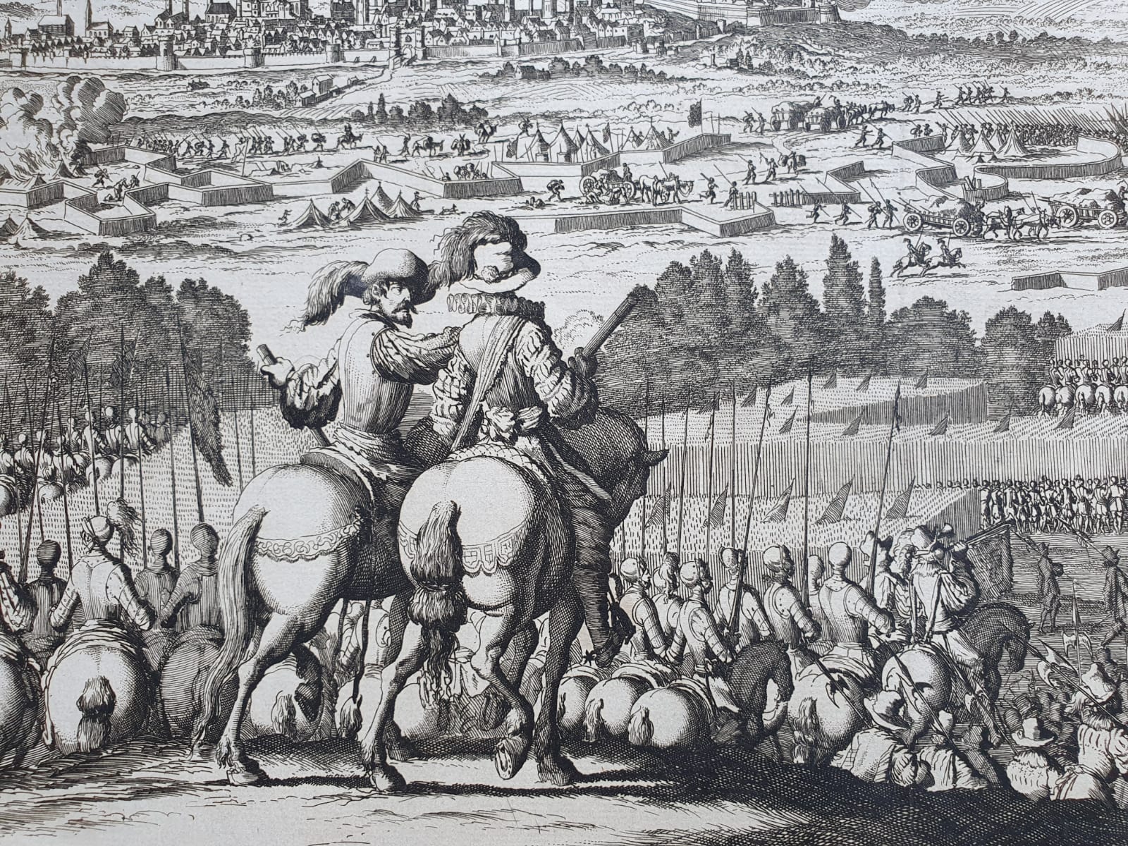 [Antique etching, ets] J. Luyken, Het ontset van Kameryk door den Hartogh van Anjou in den Jaaren MDLXXXI (Hertog van Anjou 1581), published 1680.