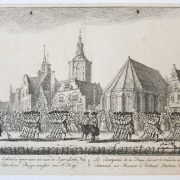[Antique print, etching] De Schutterey van S' Hage volgende... , published 1761.