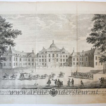 [Two Antique prints, etchings] Two plates with views of Huis ten Bosch in The Hague, published ca. 1750.