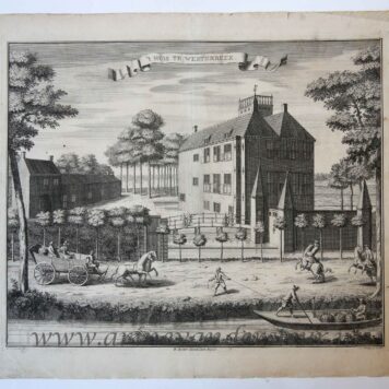 [Antique print, etching] 't HUIS TE WESTERBEEK, published ca. 1735.