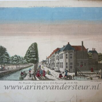 [Handcolored Opticaprent/Optical view The Hague/Den Haag] UNE PARTIE DU BOIS DE LA HAYE DU COTE DU MIDY (Haagse Bos, Prinsessengracht Den Haag), published ca. 1770.