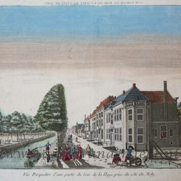 [Handcolored Opticaprent/Optical view The Hague/Den Haag] UNE PARTIE DU BOIS DE LA HAYE DU COTE DU MIDY (Haagse Bos, Prinsessengracht Den Haag), published ca. 1770.