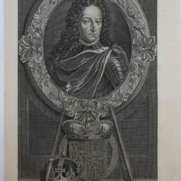 [Antique print; engraving] GUILLAUME III ROI DE LA GRANDE BRETAGNE (Willem de derde, koning van Bretagne), published ca. 1730.