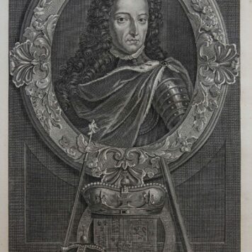 [Antique print; engraving] GUILLAUME III ROI DE LA GRANDE BRETAGNE (Willem de derde, koning van Bretagne), published ca. 1730.