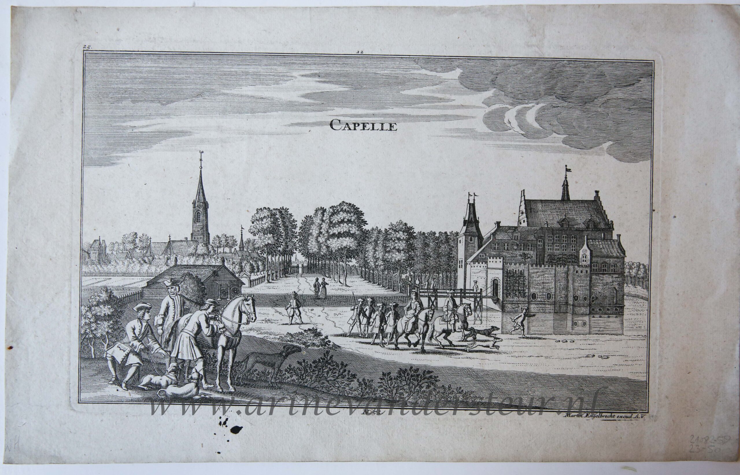 [Antique print, engraving] CAPELLE (Kapelle in Zeeland), published ca. 1720.