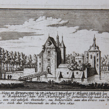 [Antique print, etching] The castle Zuidwijk in Wassenaar/Het kasteel Zuidwijk in Wassenaar, ca.1725.