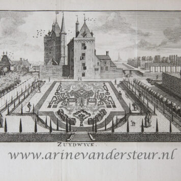 [Antique print, etching, Wassenaar] Zuidwyk in Wassenaar, published 1712.
