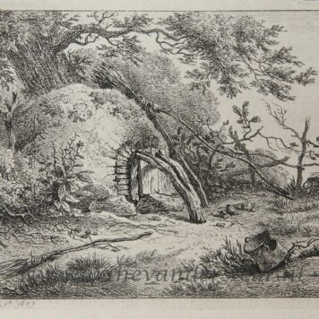 [Antique print, etching] The icehouse (de ijskelder), published 1809.