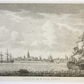 [Antique print, engraving, oude prent Hoorn] View of Hoorn, published ca. 1786-1825.